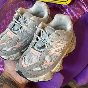 New Balance Pink and Gray Retro Sneakers